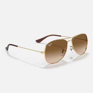 Ray Ban Gold Cockpit Aviator Sunglasses